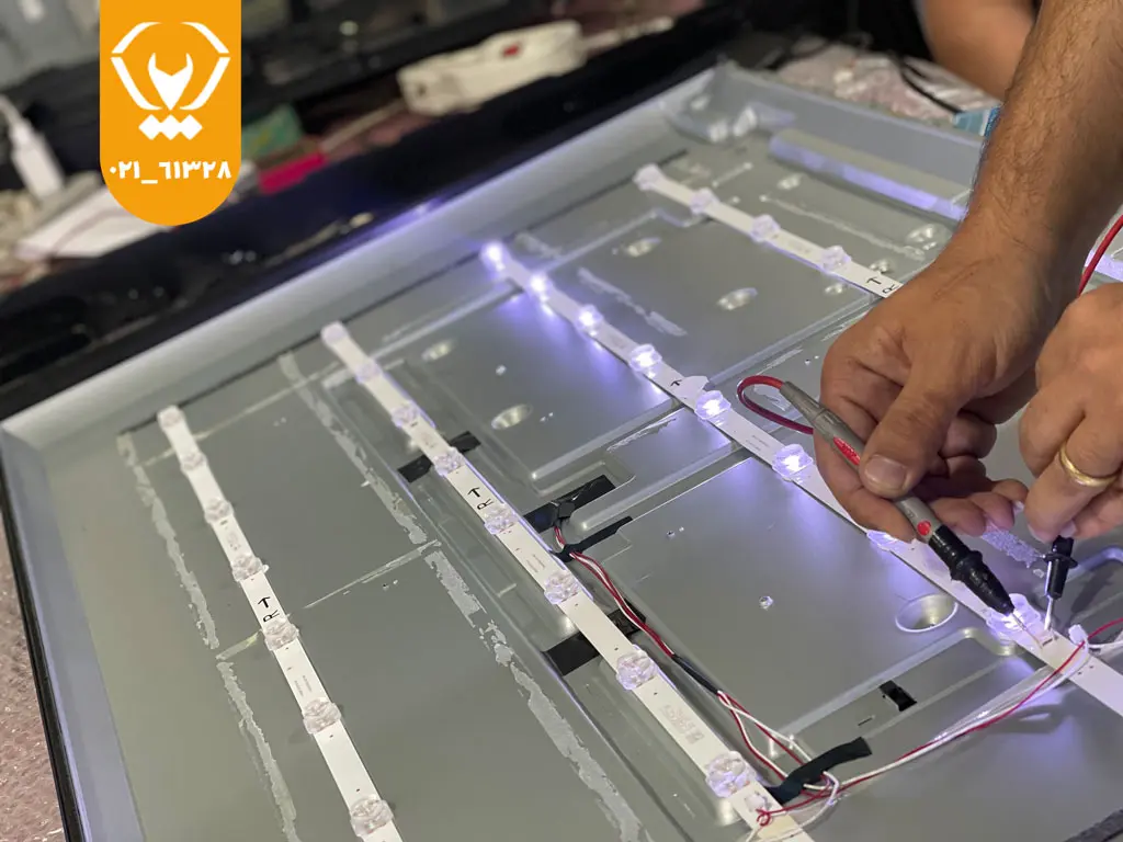 تلویزیون دوو صدا دارد اما تصویر نویزی است؛ مشکل محتمل در برد پاور یا بک‌لایت