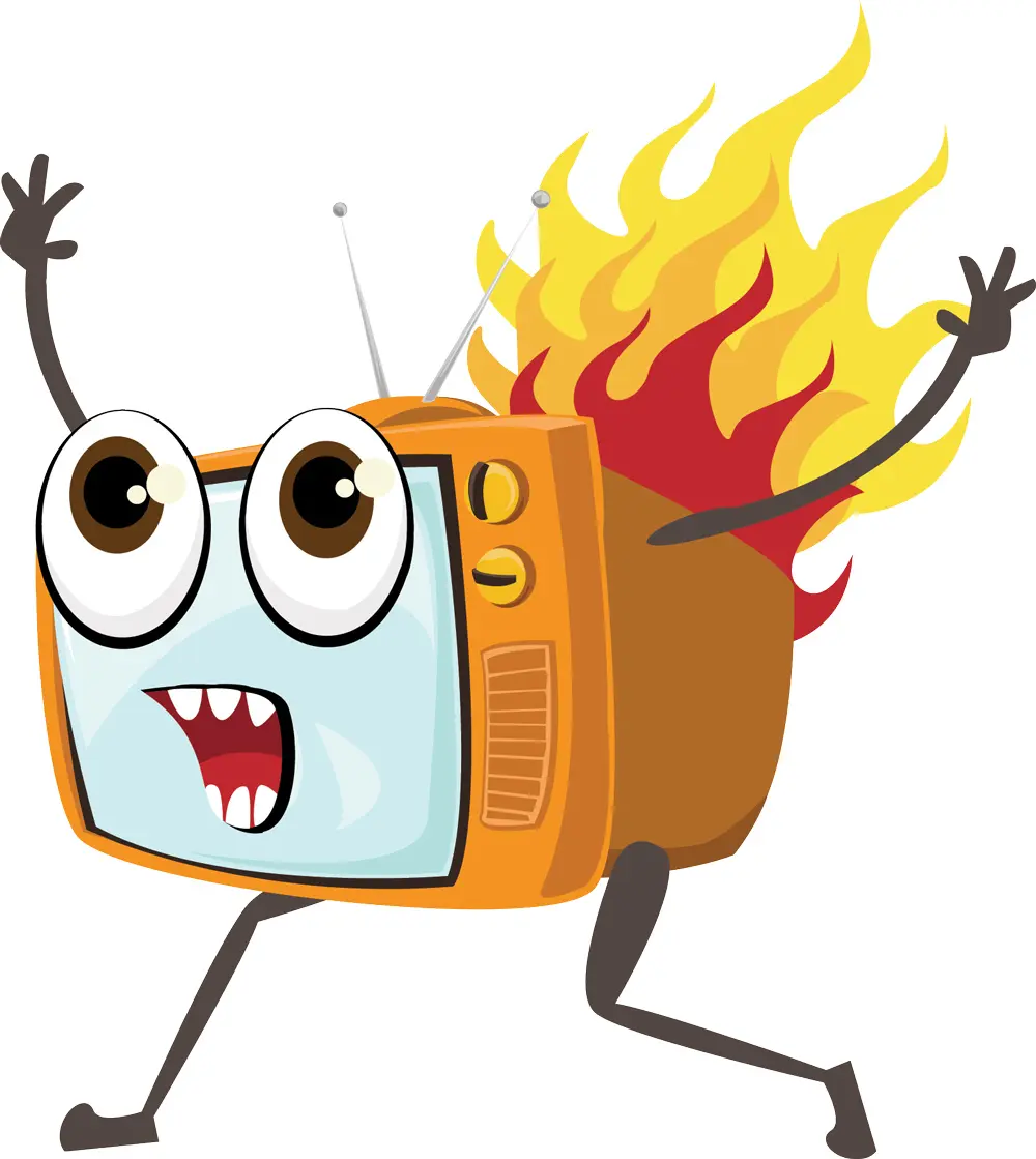 داغ شدن تلویزیون پاناسونیک